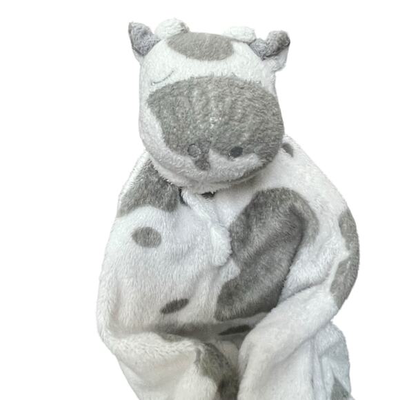 Angel Dear Lovey Cow Security Blanket Plush Baby Notched Corners Nursery 12" - Picture 10 of 11